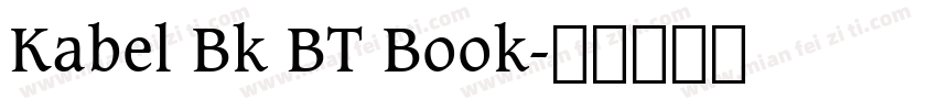 Kabel Bk BT Book字体转换
